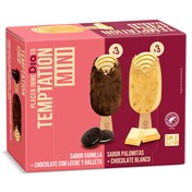 Helado bombón mini popcorn y cookies 6 unidades Temptation de Dia caja 216 g