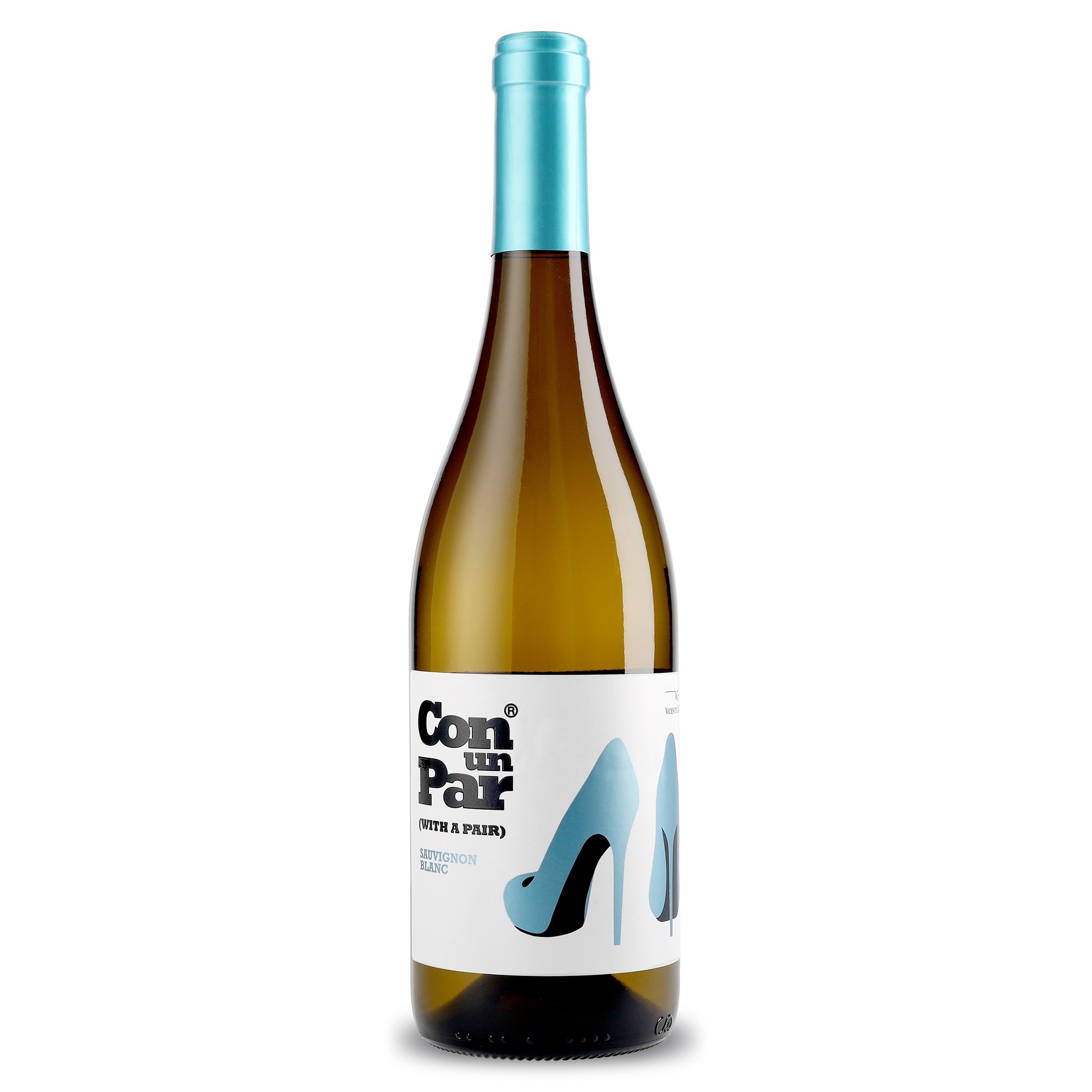 Vino blanco sauvignon Con un par botella 75 cl