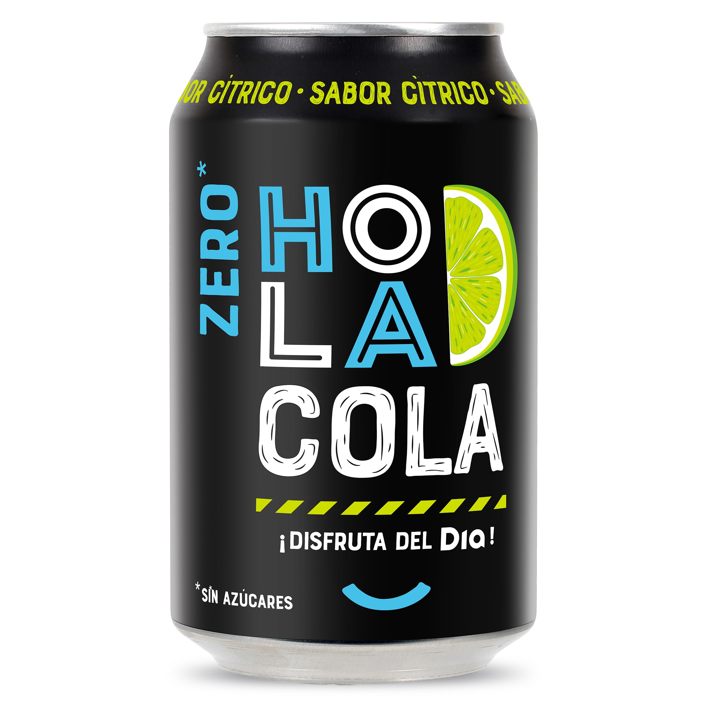 Refresco de cola zero sabor cítrico Hola Cola de Dia lata 33 cl