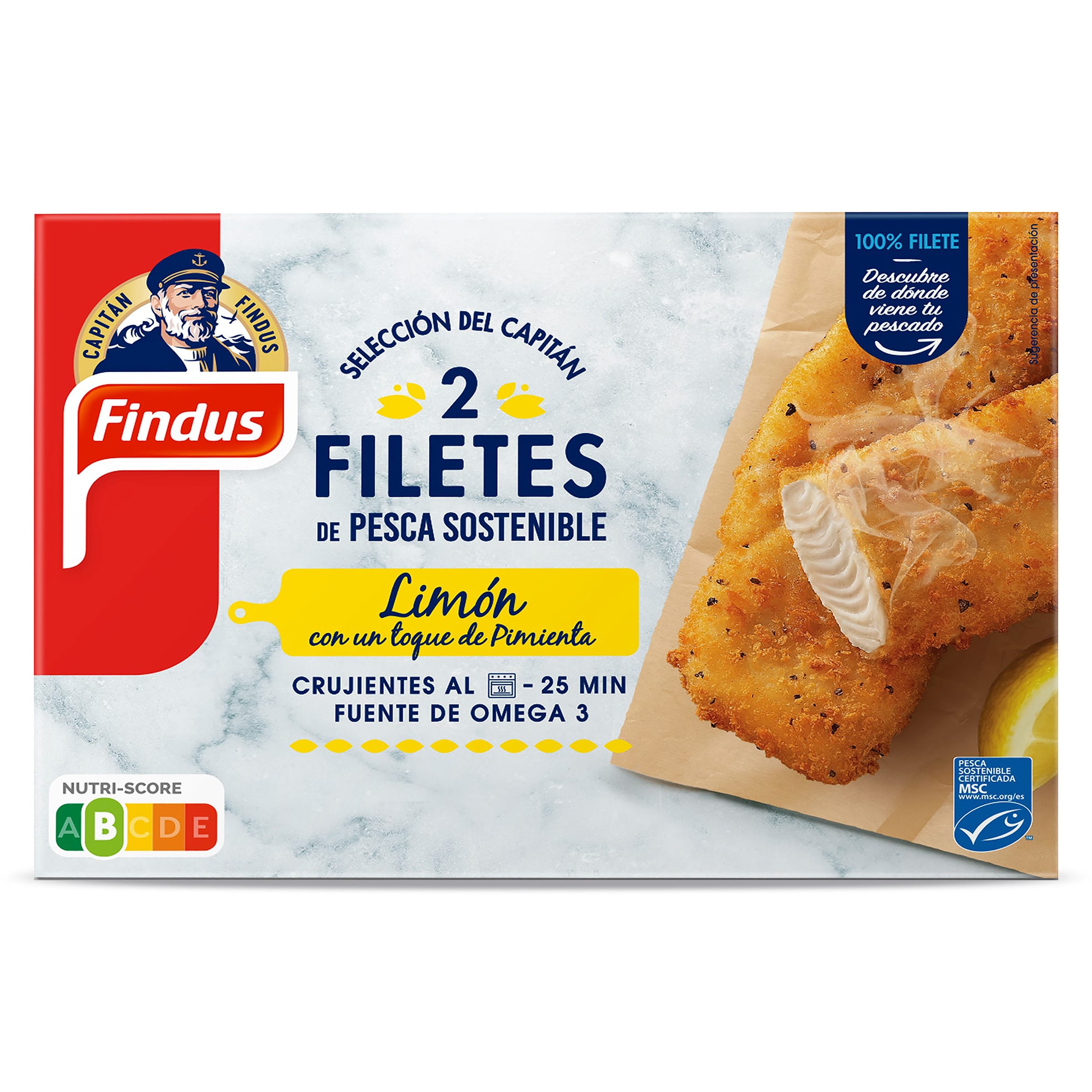 Filetes de pescado con limón MCS Findus caja 225 g