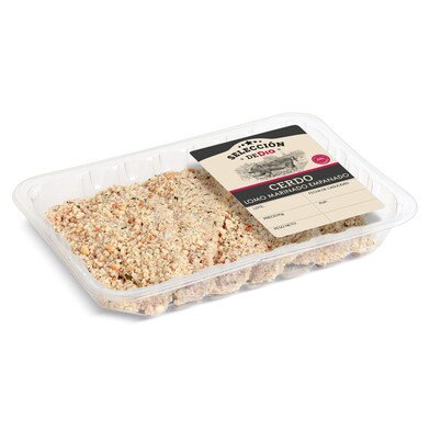 Lomo de cerdo marinado empanado Selección de Dia bandeja 450 g aprox.-0 Lomo de cerdo marinado empanado Selección de Dia bandeja 450 g aprox.-0