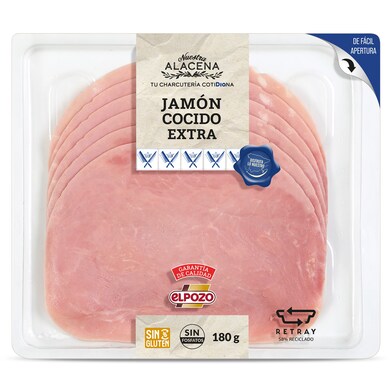 Jamón cocido extra Dia Nuestra Alacena 180 g-0 Jamón cocido extra Dia Nuestra Alacena 180 g-0
