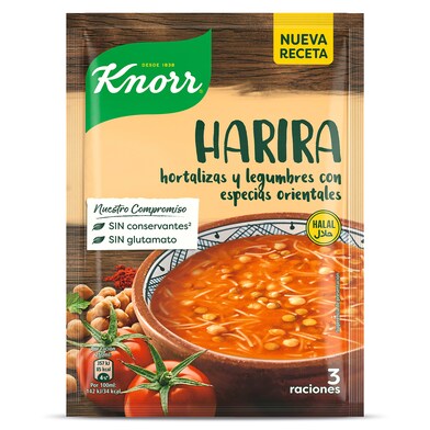 Sopa harira de hortalizas y legumbres Knorr 81 g-0 Sopa harira de hortalizas y legumbres Knorr 81 g-0