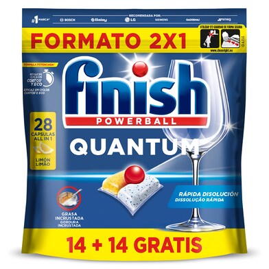 Pastillas lavavajillas quantum Finish 28 unidades-0 Pastillas lavavajillas quantum Finish 28 unidades-0