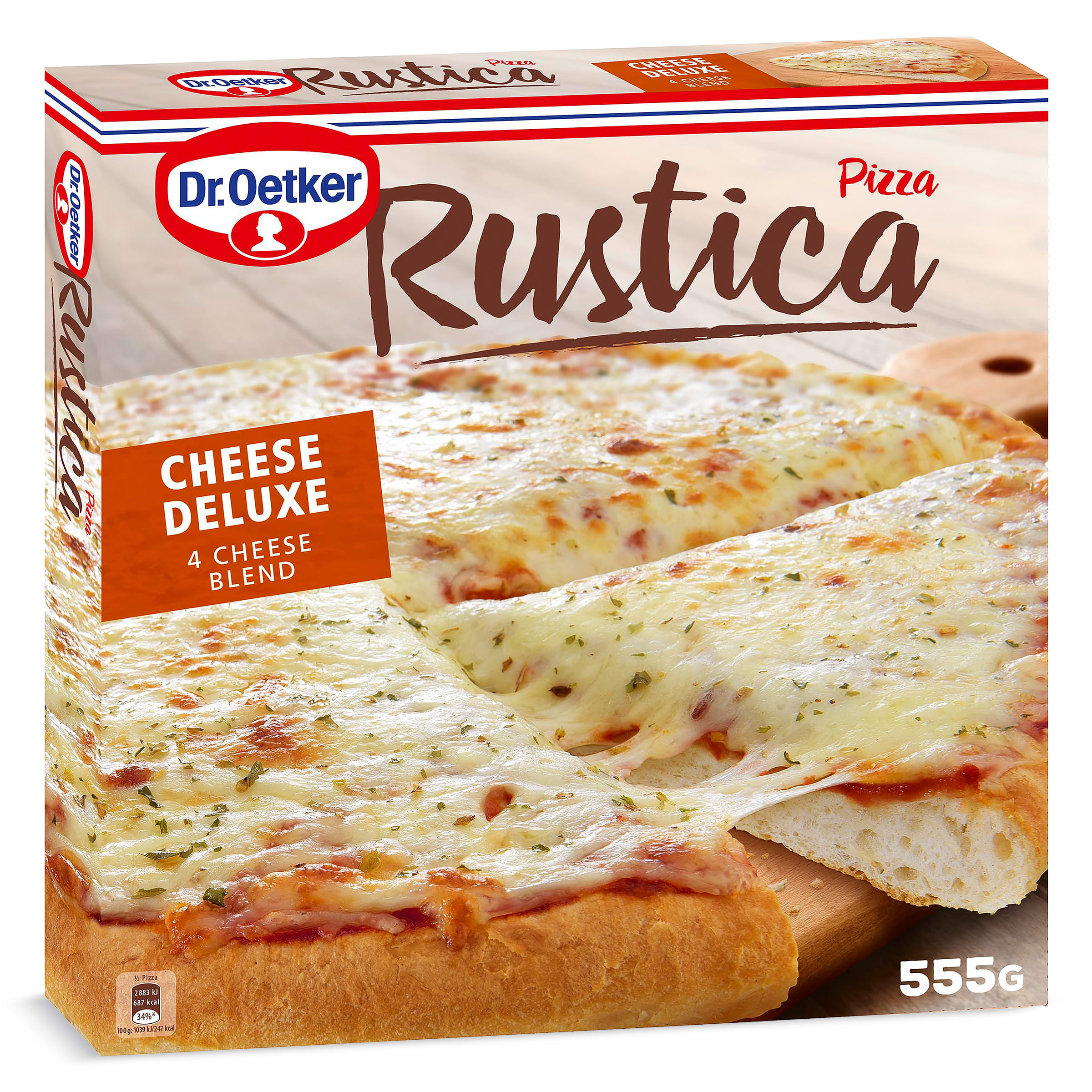 Pizza rustica cuatro quesos Dr. Oetker caja 555 g