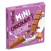 Mini barritas de chocolate con leche Temptation de Dia caja 50 g