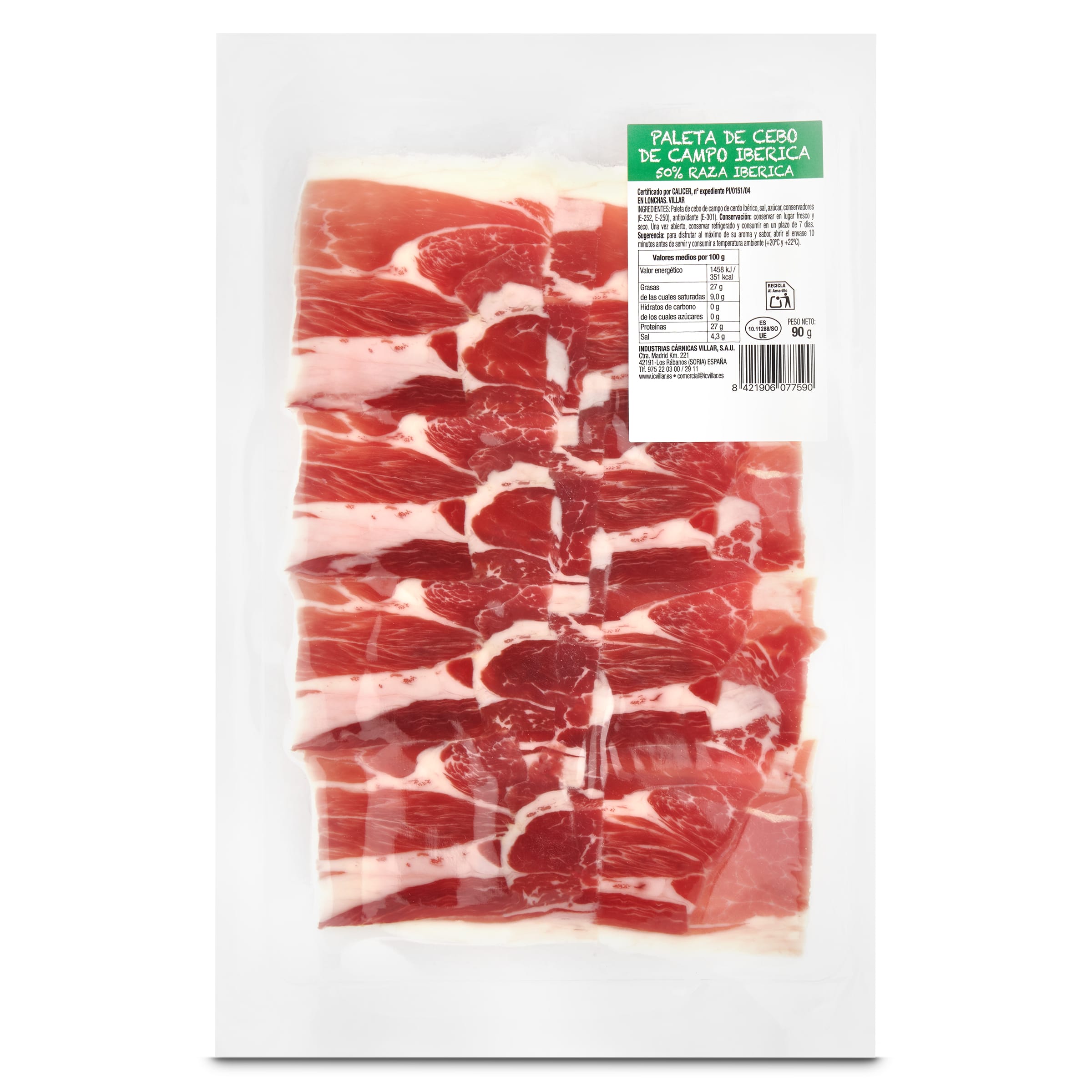 Paleta de cebo de campo ibérico Villar 90 g
