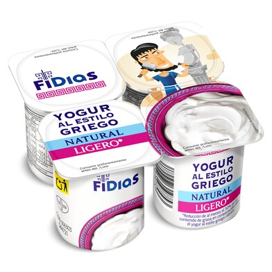 Yogur griego natural ligero Fidias de Dia pack 4 x 125 g-0 Yogur griego natural ligero Fidias de Dia pack 4 x 125 g-0