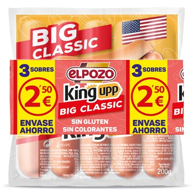 Salchichas big classic Elpozo 3 x 200 g-0 Salchichas big classic Elpozo 3 x 200 g-0
