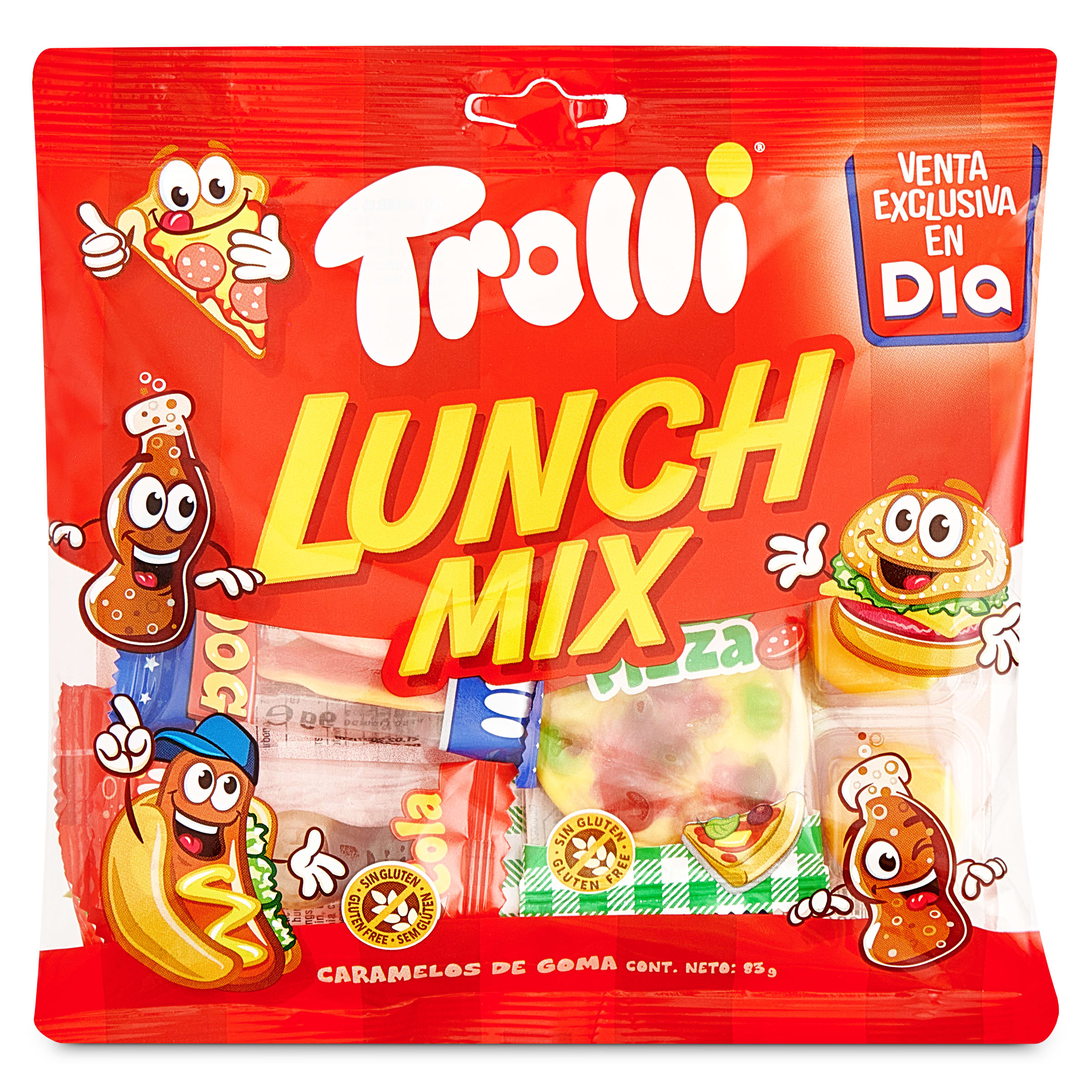 Golosinas lunch mix Trolli bolsa 83 g