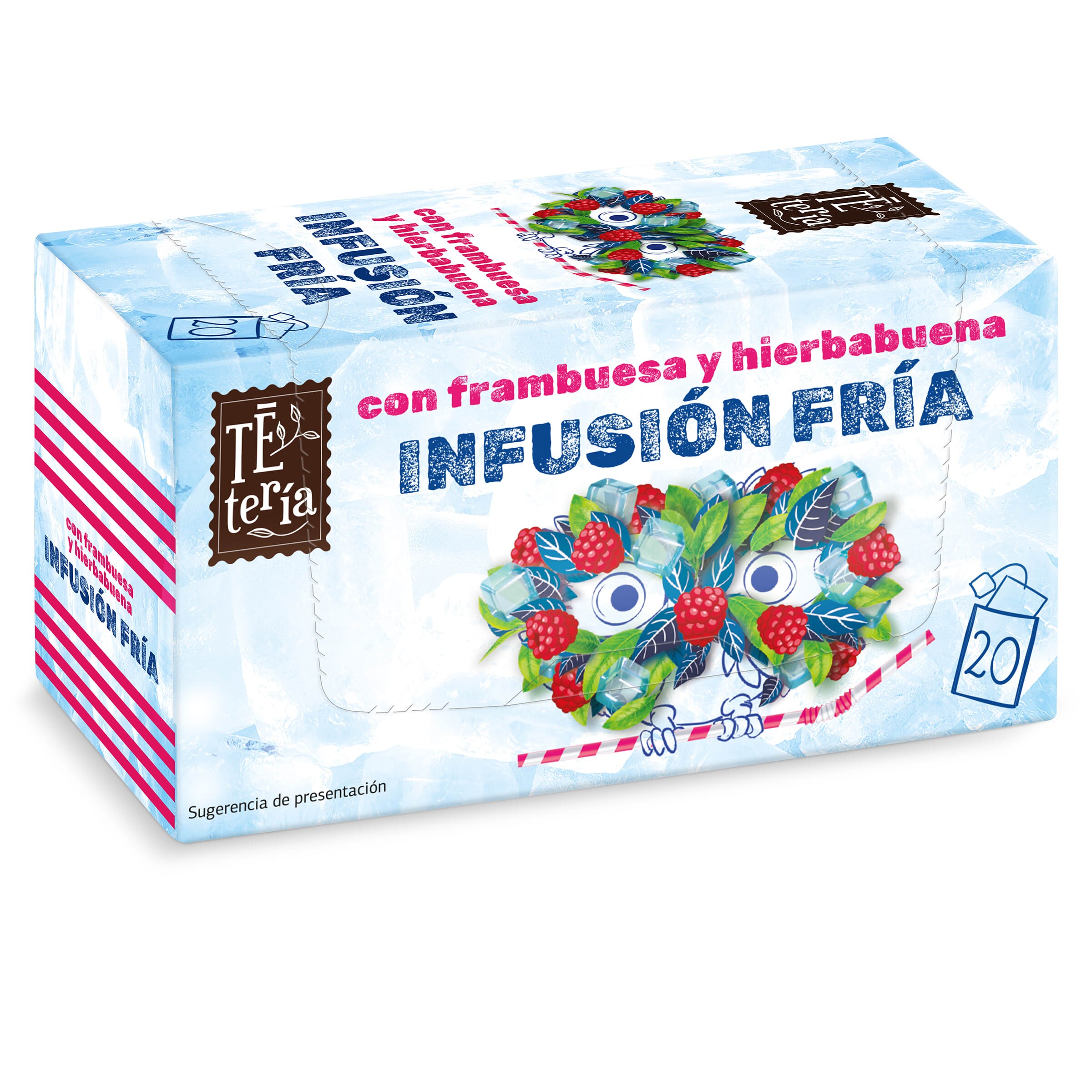 Infusión fría con frambuesa y hierbabuena Tetería de Dia caja 20 unidades