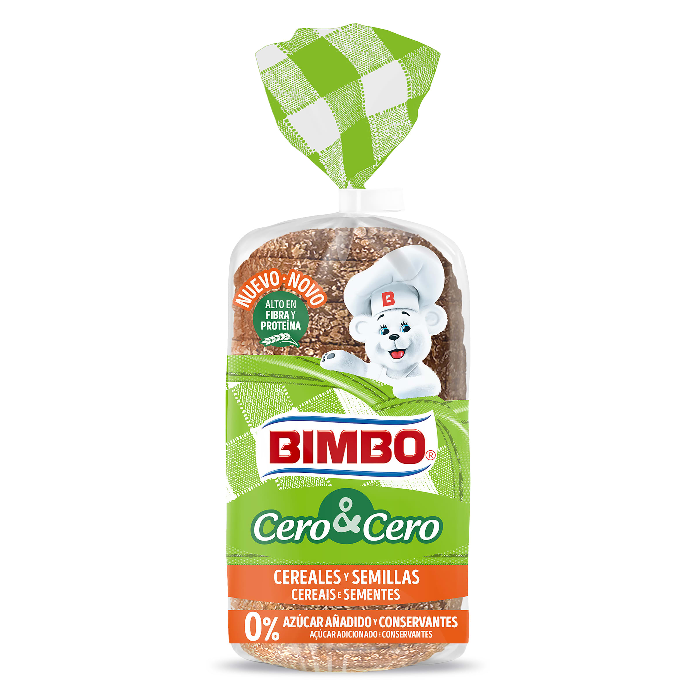Pan de molde con cereales y semillas cero Bimbo bolsa 360 g