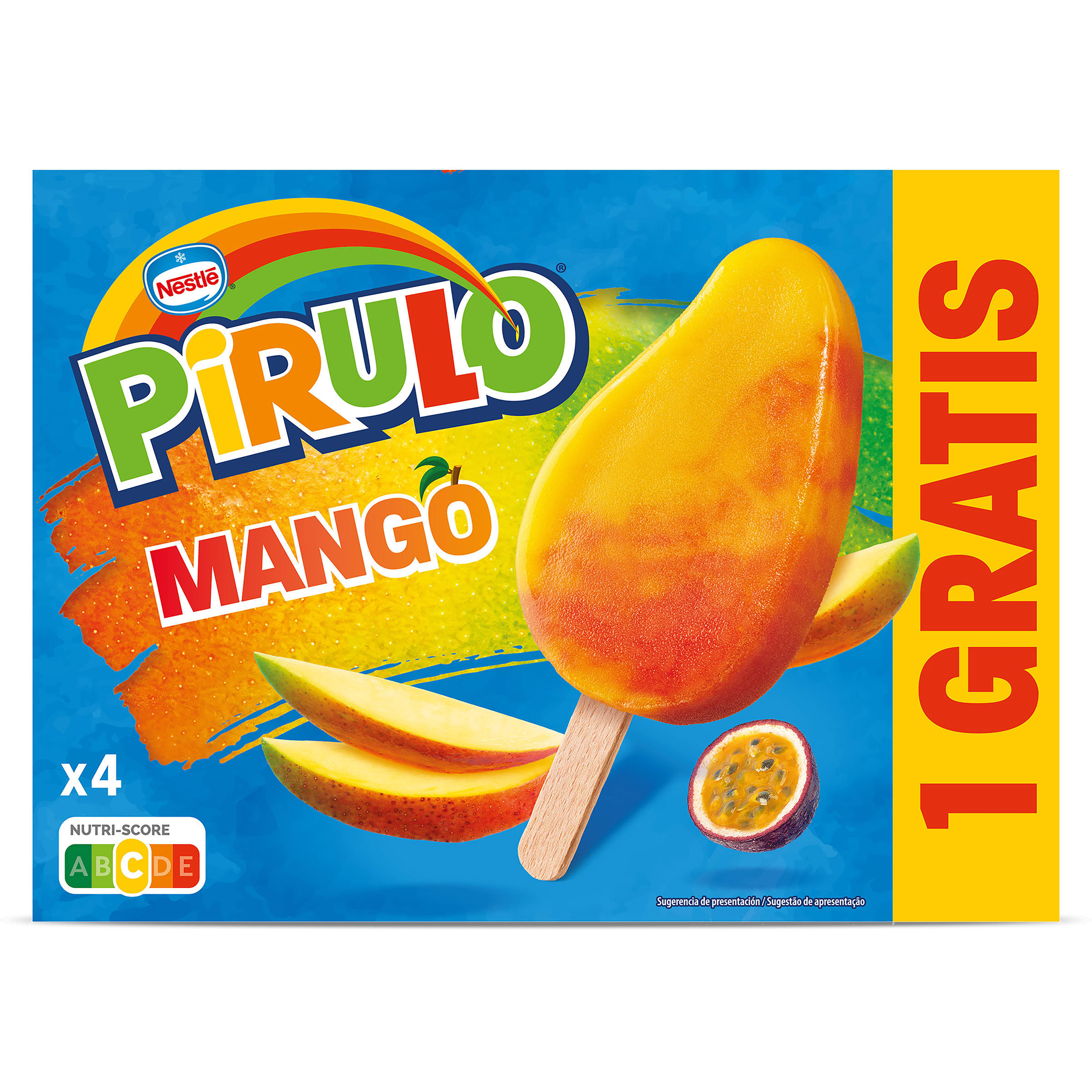 Helado pirulo de mango 4 unidades Nestlé caja 260 g