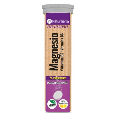 Magnesio + Vitamina B2 y B6 Natur Tierra tubo 20 unidades-0 Magnesio + Vitamina B2 y B6 Natur Tierra tubo 20 unidades-0