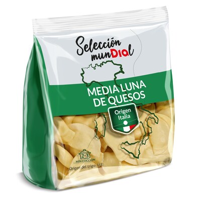 Pasta fresca rellena media luna de quesos Selección Mundial de Dia bolsa 250 g-0 Pasta fresca rellena media luna de quesos Selección Mundial de Dia bolsa 250 g-0