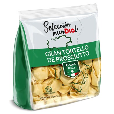 Pasta fresca rellena Gran Tortello de prosciutto Selección Mundial de Dia bolsa 250 g-0 Pasta fresca rellena Gran Tortello de prosciutto Selección Mundial de Dia bolsa 250 g-0