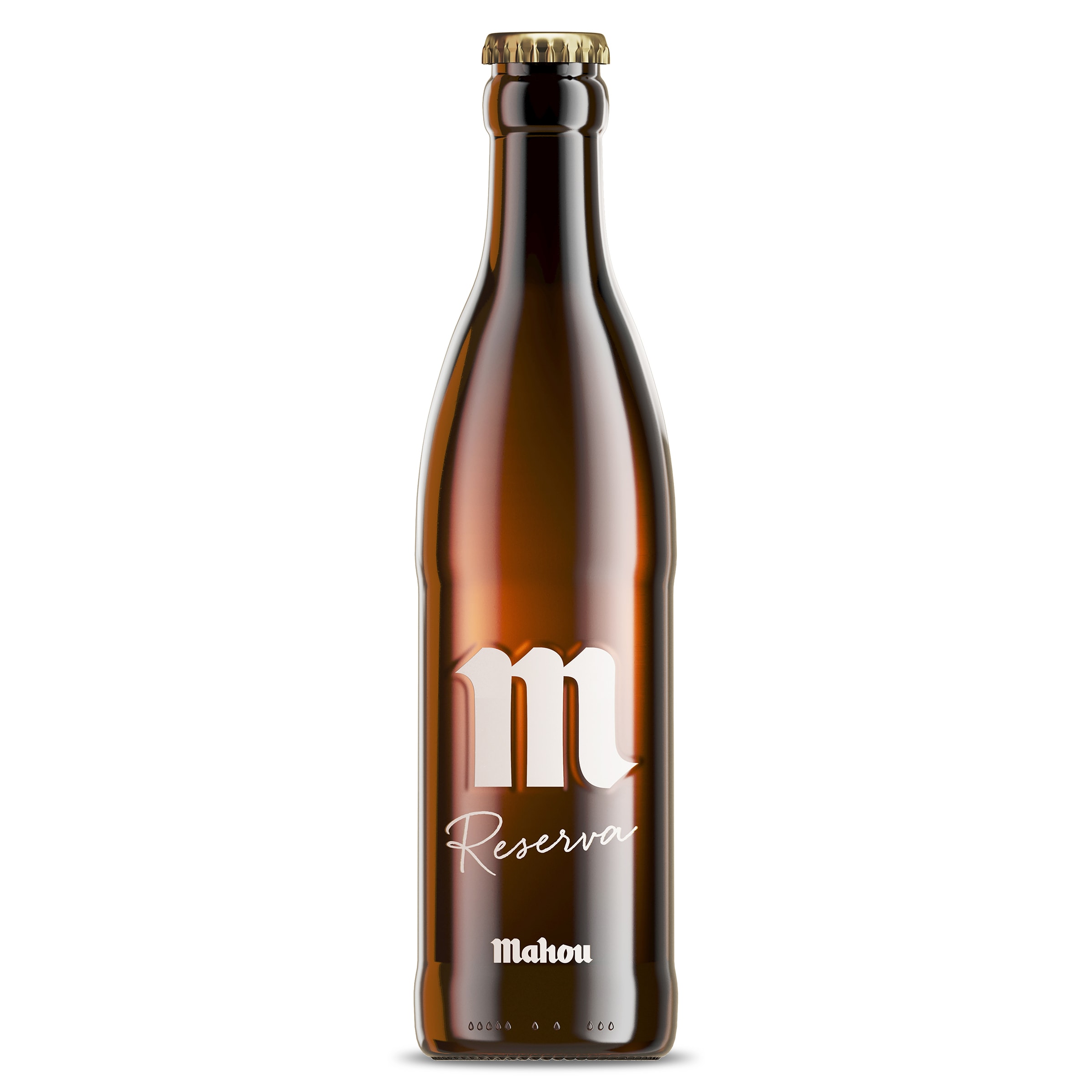 Cerveza reserva Mahou botella 33 cl
