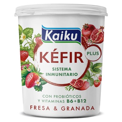 Kéfir de fresa y granada Kaiku tarrina 350 g-0 Kéfir de fresa y granada Kaiku tarrina 350 g-0