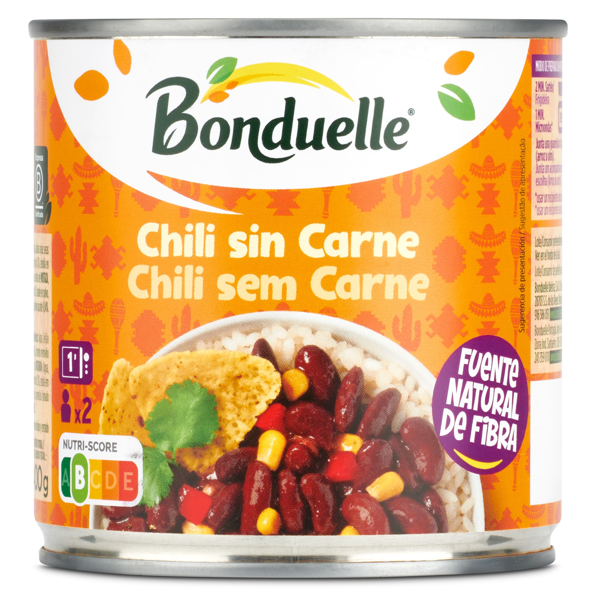Chilli sin carne Bonduelle lata 400 g