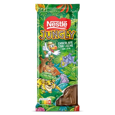 Chocolate con leche y galleta Nestlé Jungly 90 g-0 Chocolate con leche y galleta Nestlé Jungly 90 g-0