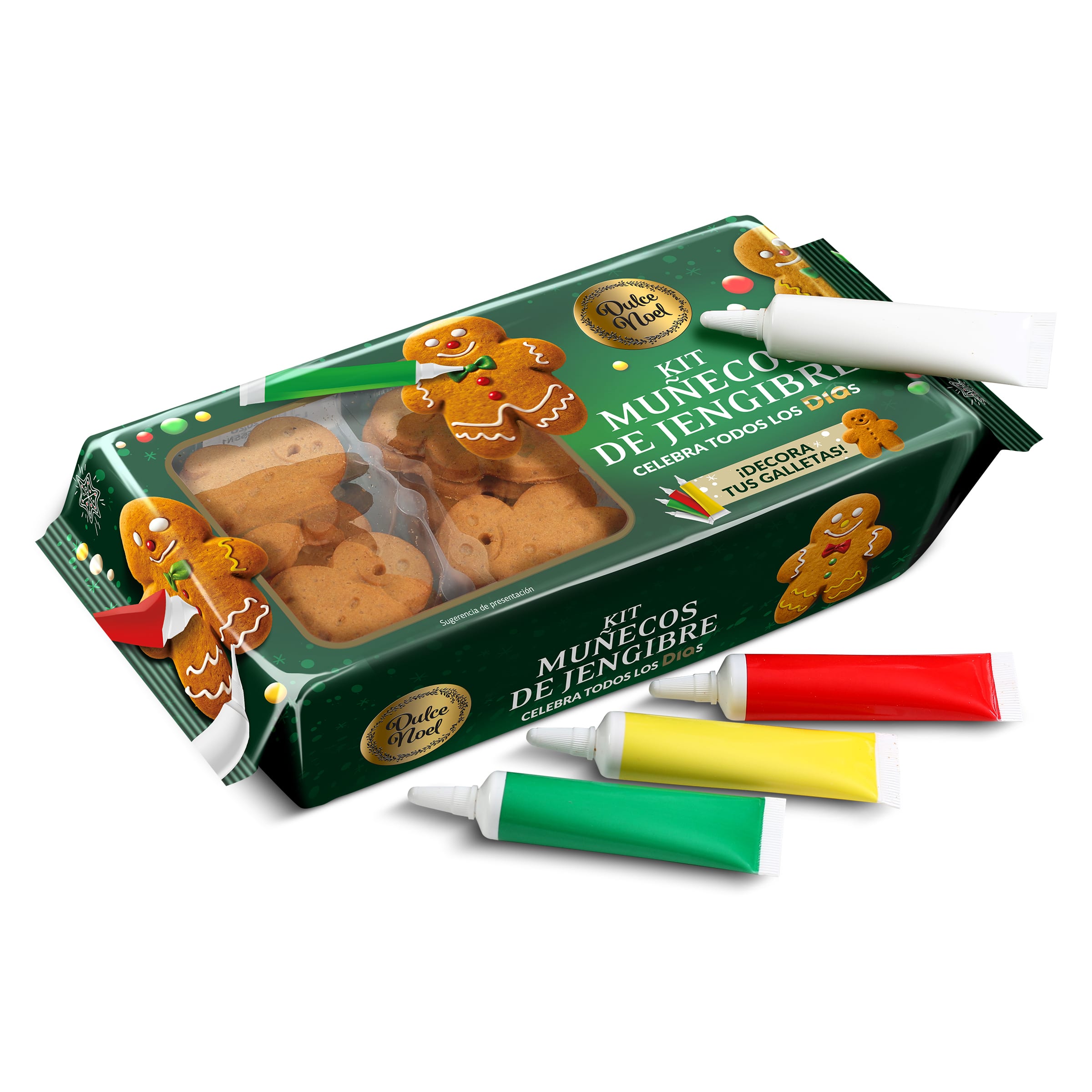 Galletas de jengibre + kit de lápices Dulce Noel Dia envase 211 g
