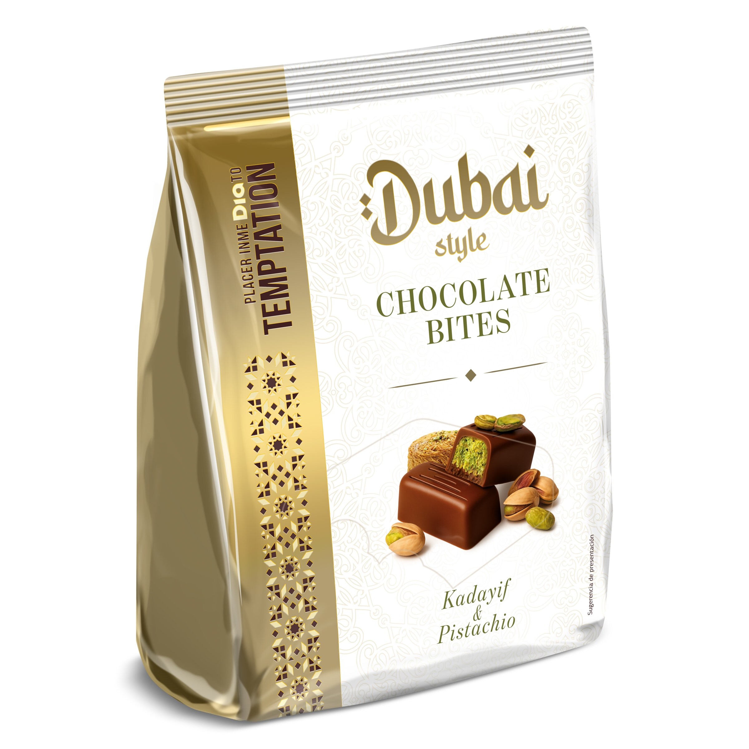 Bombones de chocolate con pistacho estilo Dubai Temptation de Dia caja 150 g