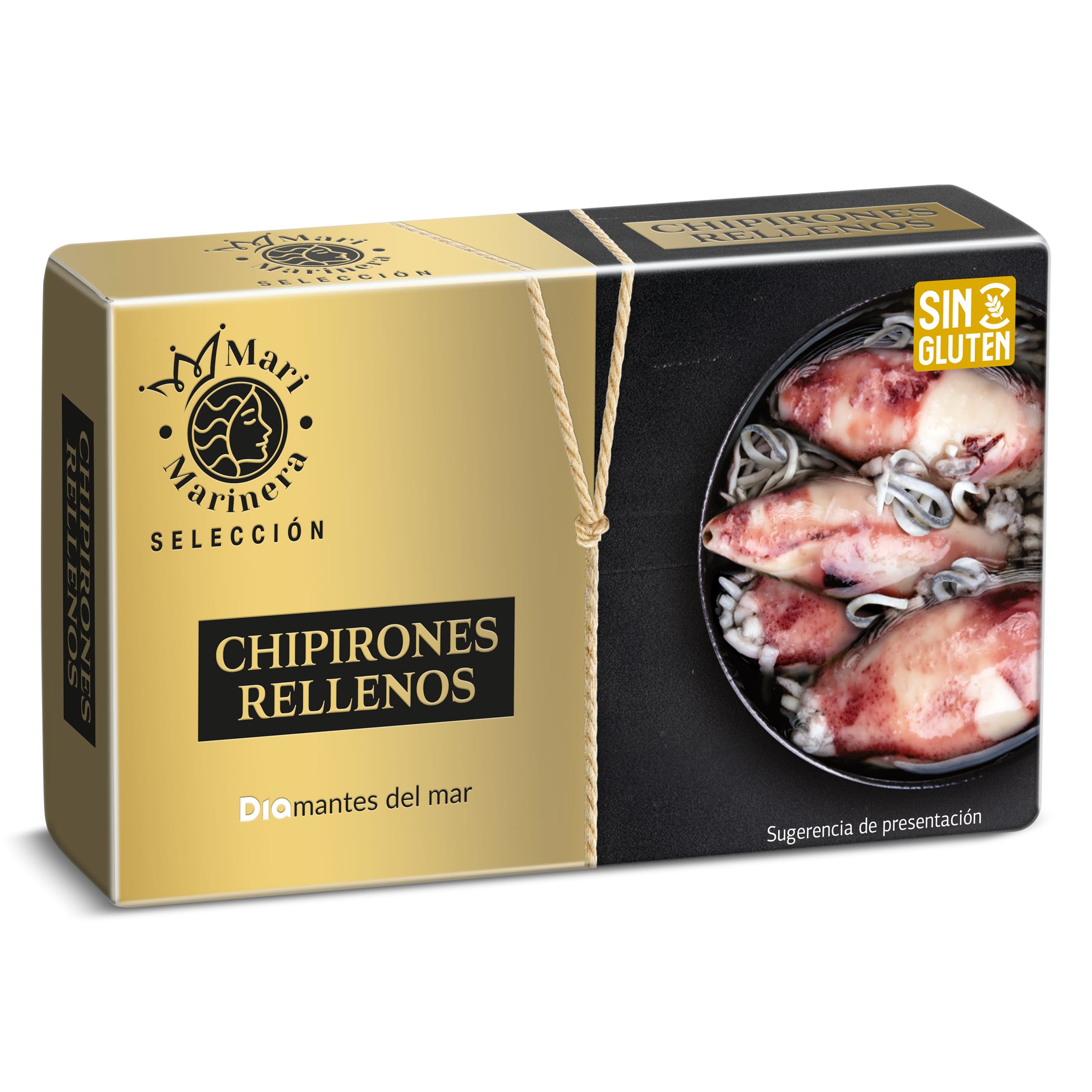 Chipirones rellenos de surimi de pescado Mari Marinera de Dia lata 72 g