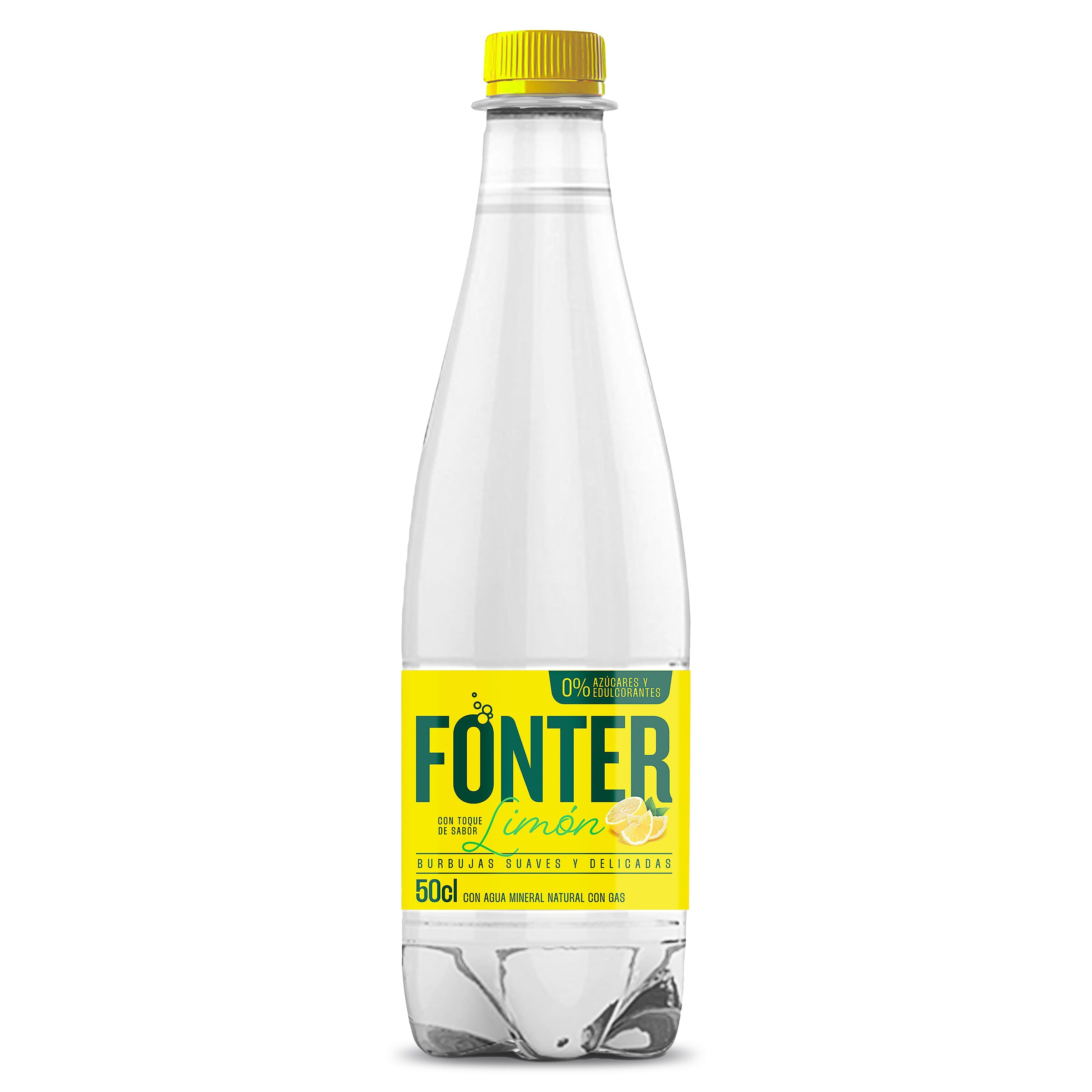 Agua mineral con gas sabor limón Fonter botella 50 cl