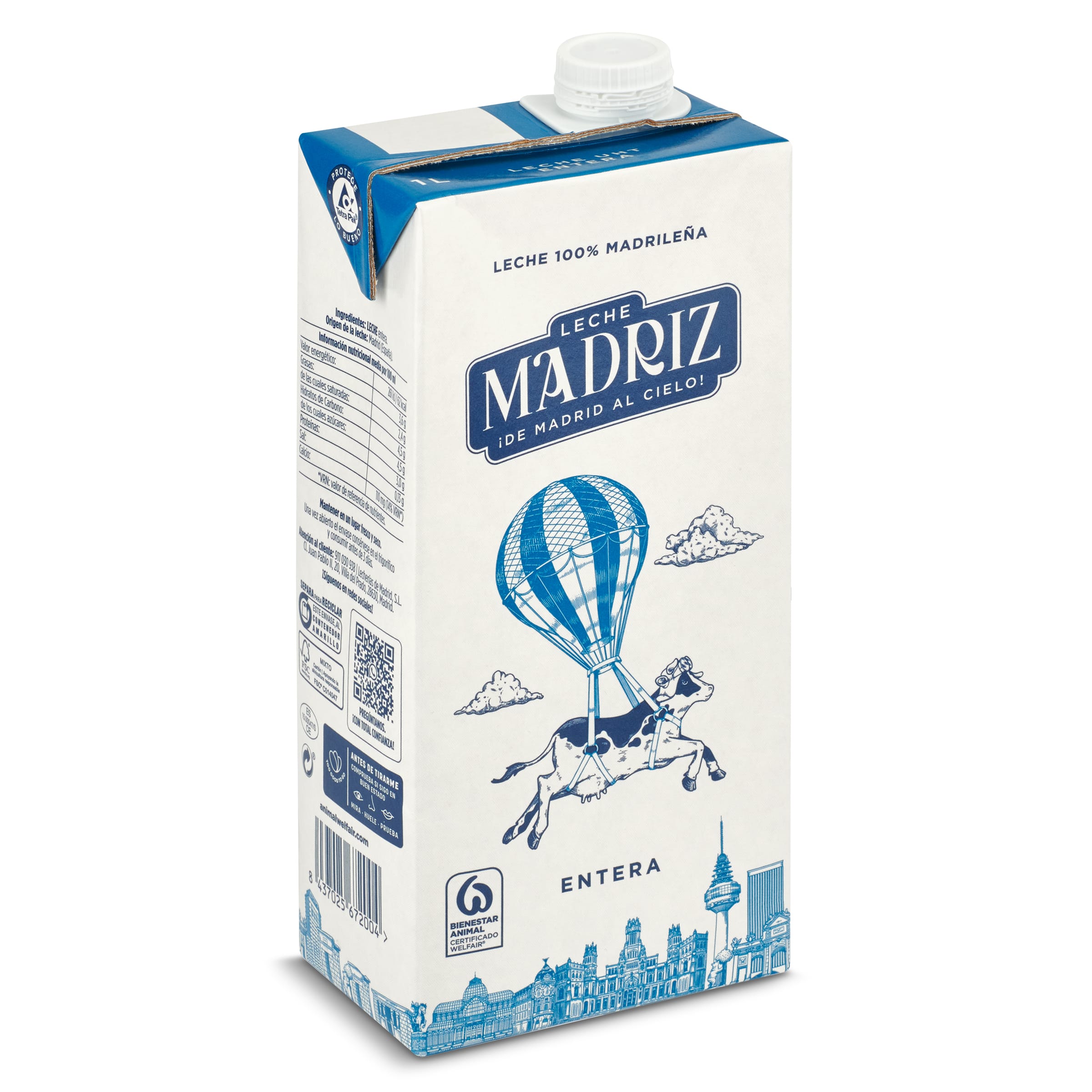 Leche entera Madriz brik 1 l