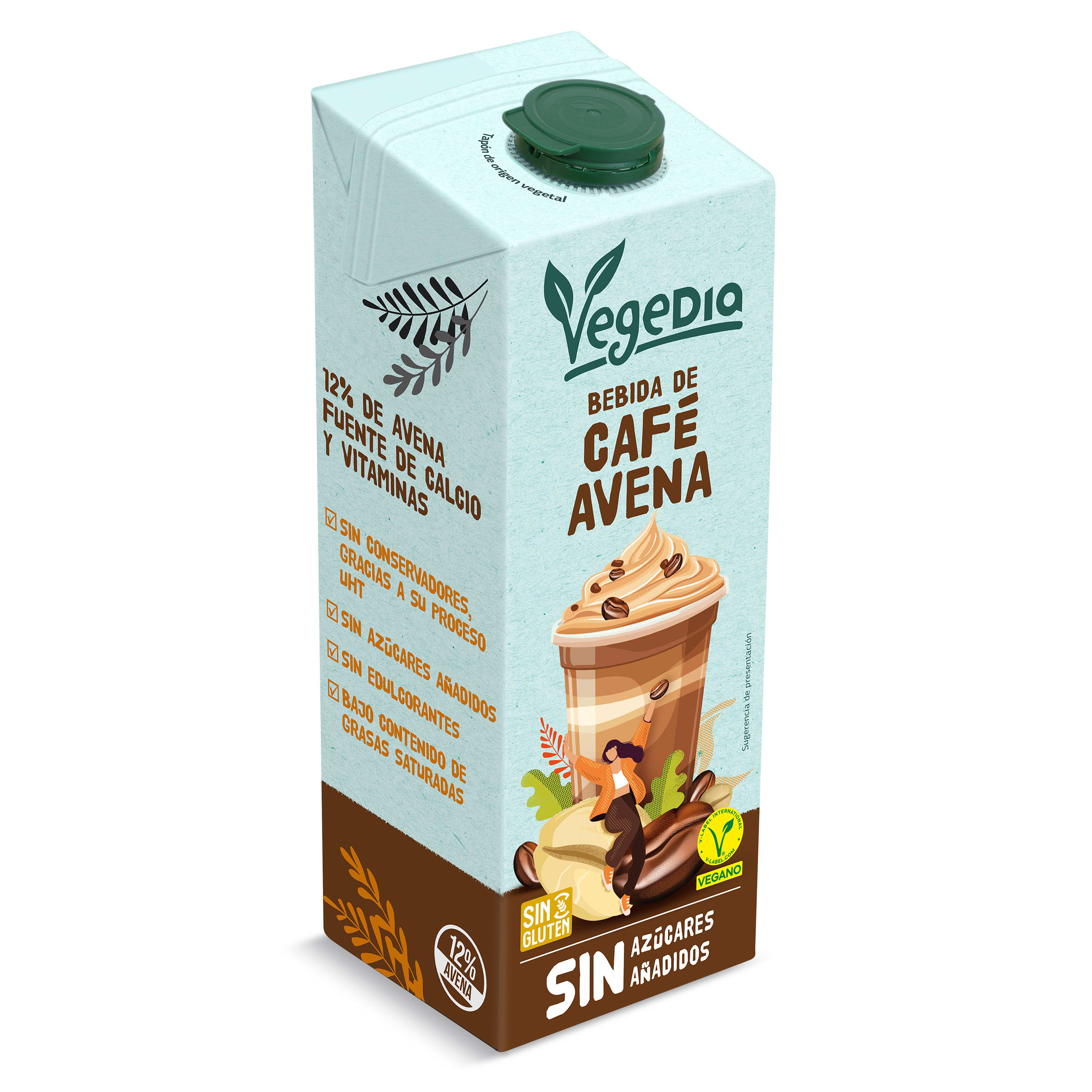 Bebida de avena con café Vegedia brik 1 l