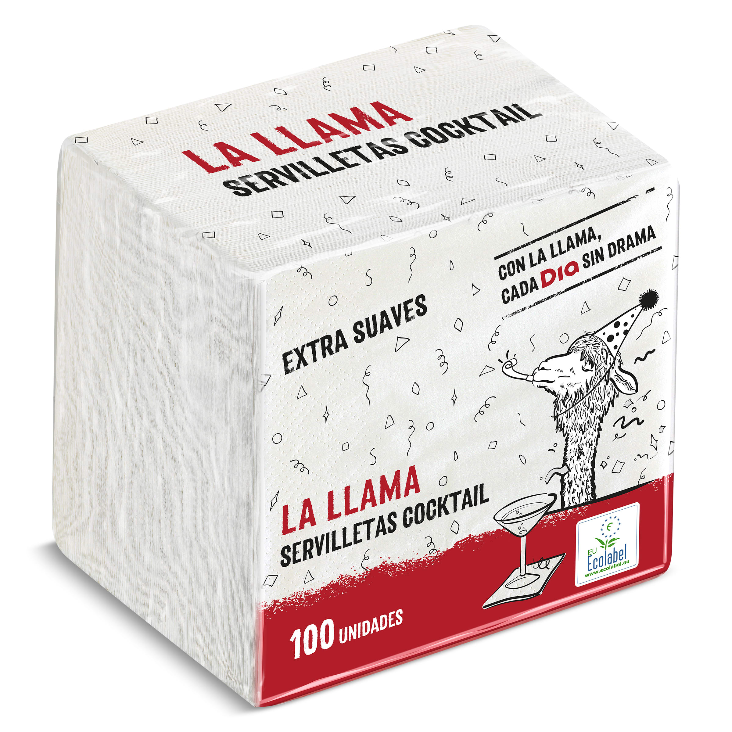 Servilletas cocktail 2 capas La Llama Dia bolsa 100 unidades