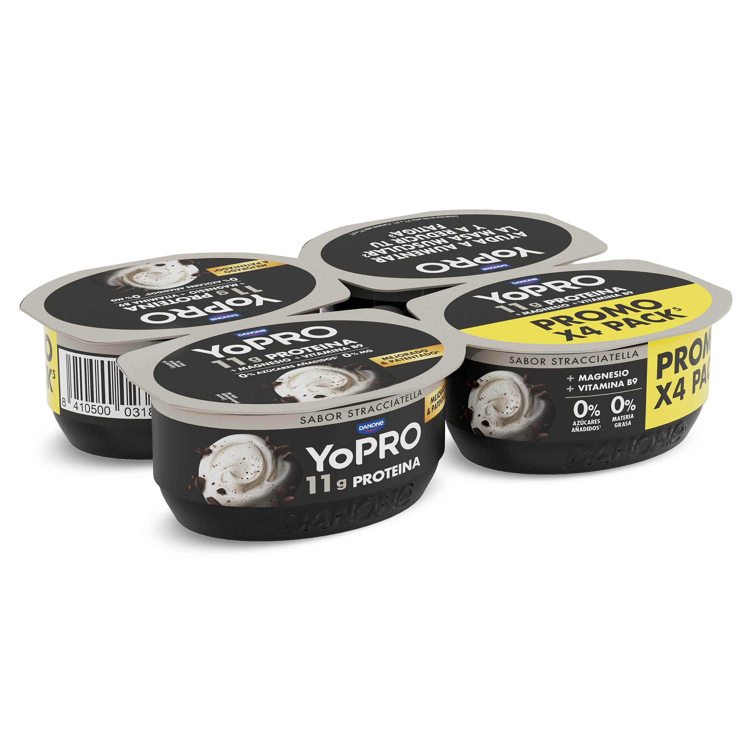 Postre sabor stracciatella alto en proteínas Yopro pack 4 x 120 g