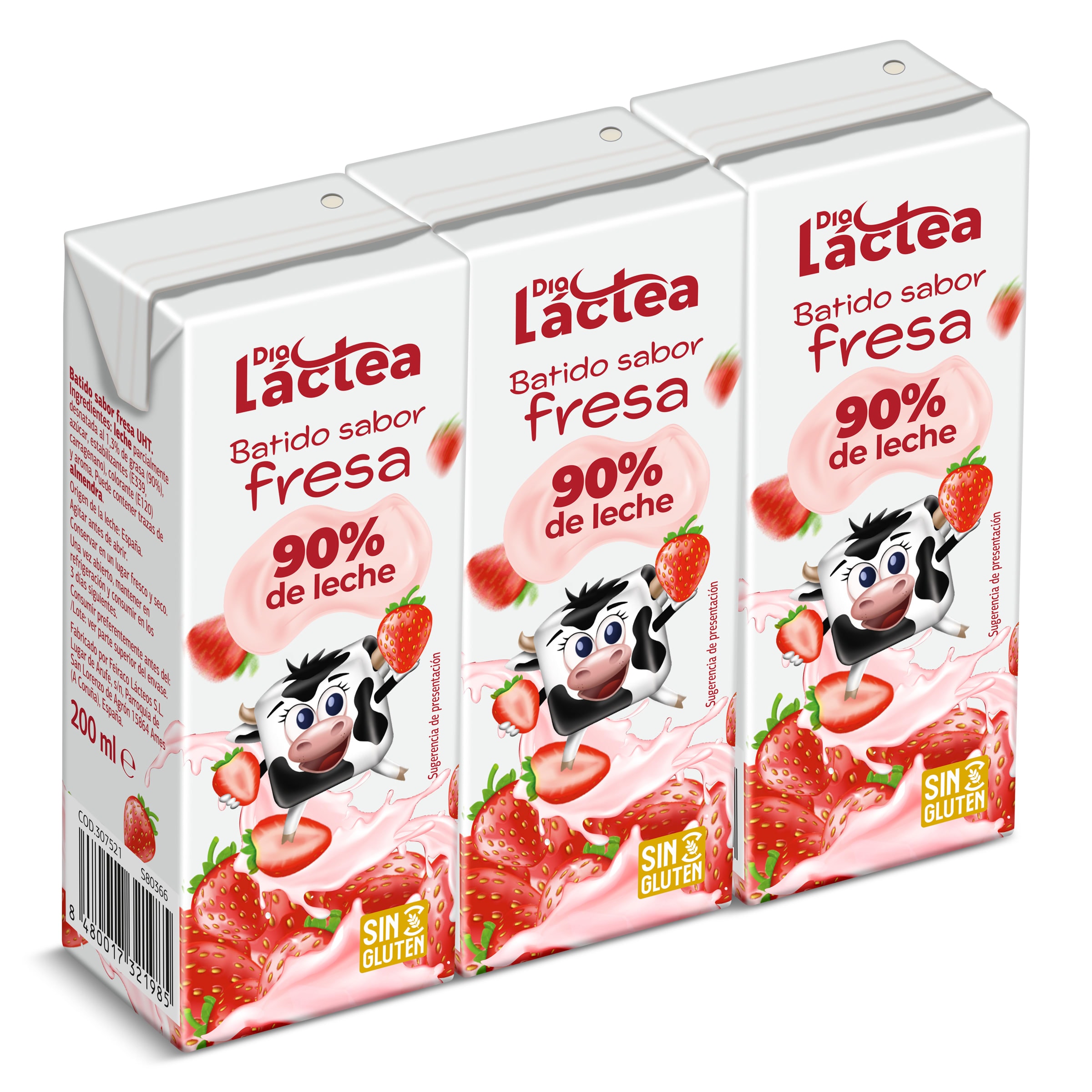 Batido de fresa Dia Láctea 3 x 200 ml