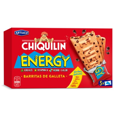 Galletas con chocolate energy Artiach Chiquilin caja 150 g-0 Galletas con chocolate energy Artiach Chiquilin caja 150 g-0