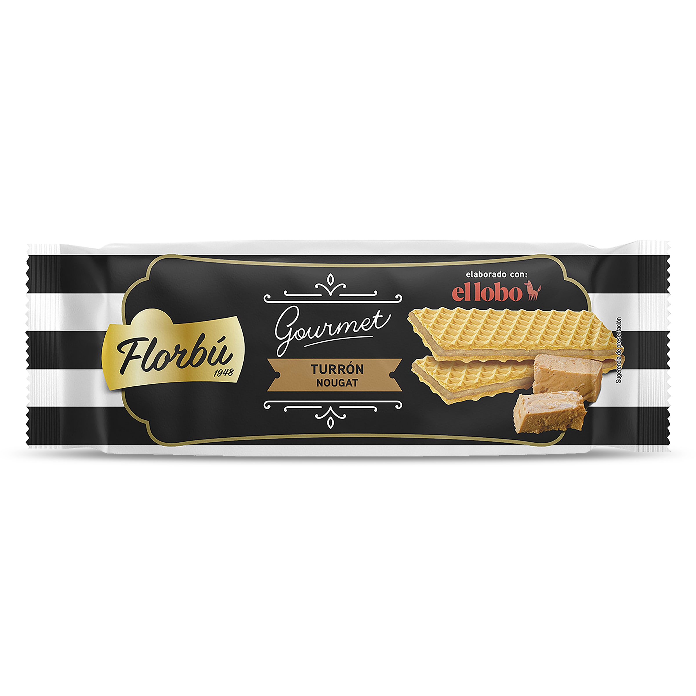 Barquillo relleno de turrón Florbu bolsa 110 g