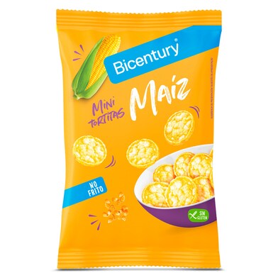 Mini tortitas de maíz Bicentury bolsa 65 g-0 Mini tortitas de maíz Bicentury bolsa 65 g-0