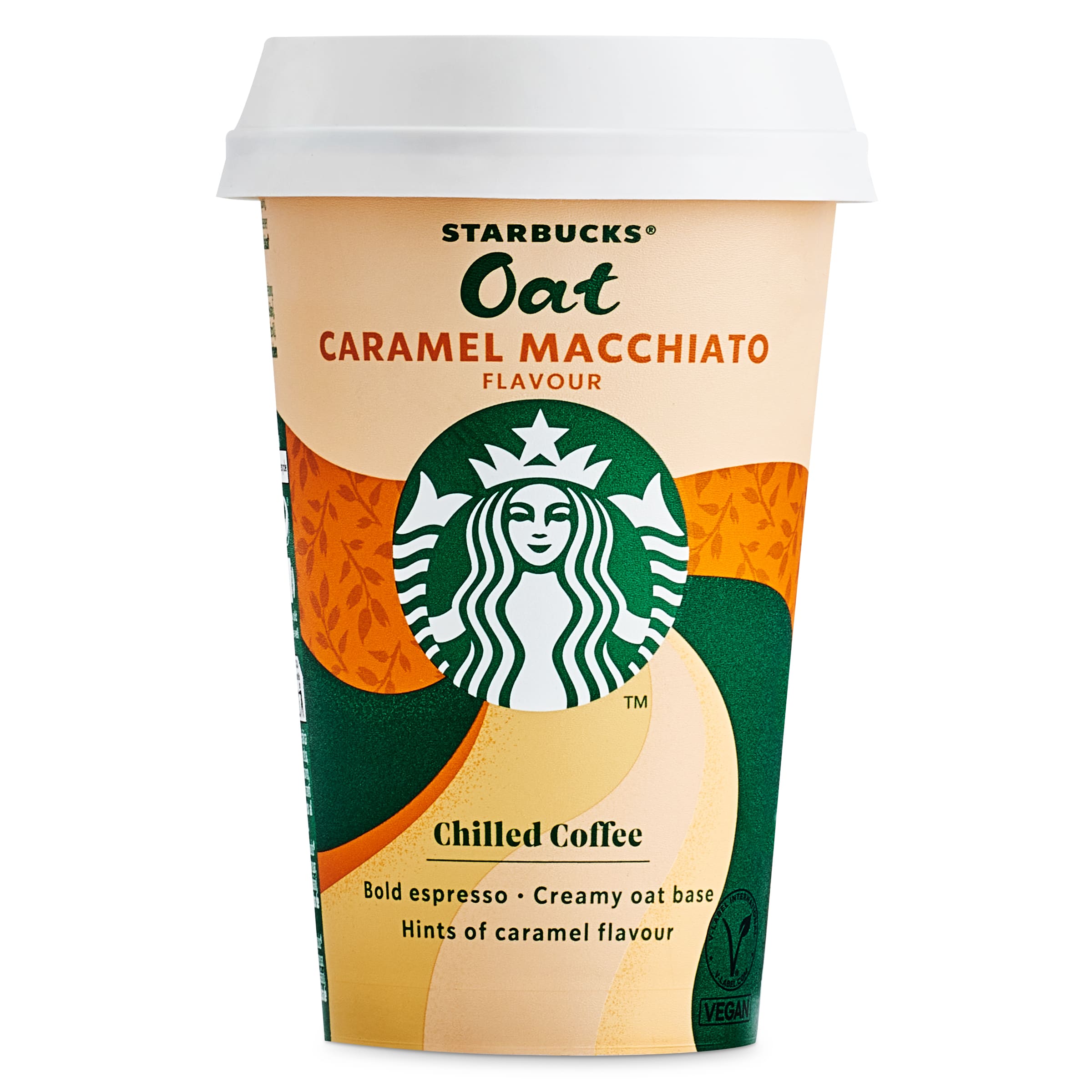 Café avena caramel macchiato Starbucks vaso 220 ml
