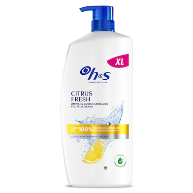 Champú anticaspa citrus fresh cabello graso H&s botella 800 ml-0 Champú anticaspa citrus fresh cabello graso H&s botella 800 ml-0