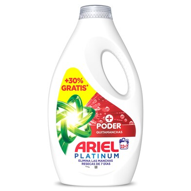 Detergente máquina líquido quitamanchas Ariel botella 30 lavados-0 Detergente máquina líquido quitamanchas Ariel botella 30 lavados-0
