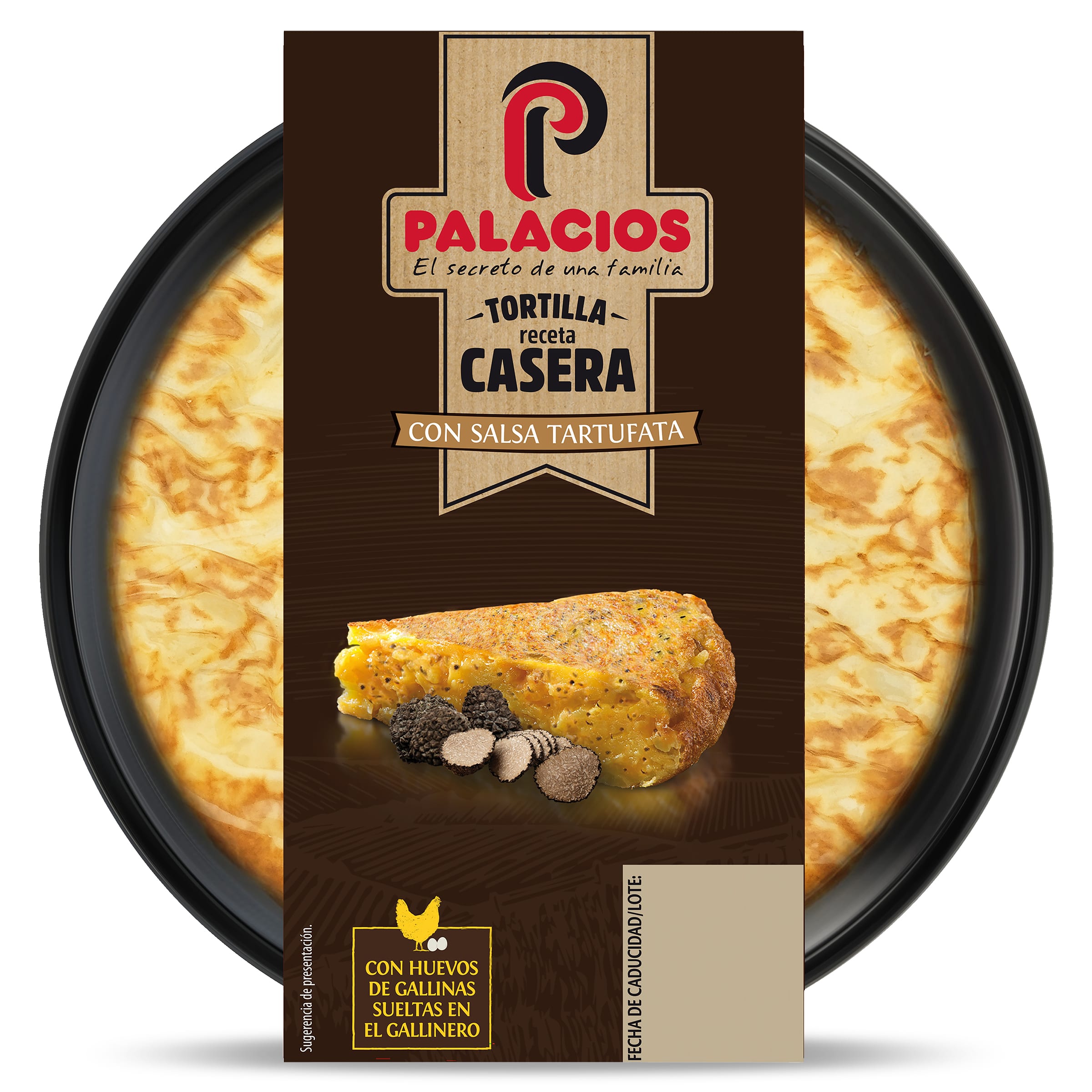 Tortilla de patatas con salsa tartufata Palacios bandeja 300 g