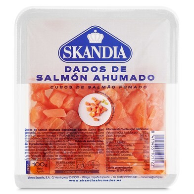 Salmón ahumado en dados Skandia bandeja 100 g-0 Salmón ahumado en dados Skandia bandeja 100 g-0