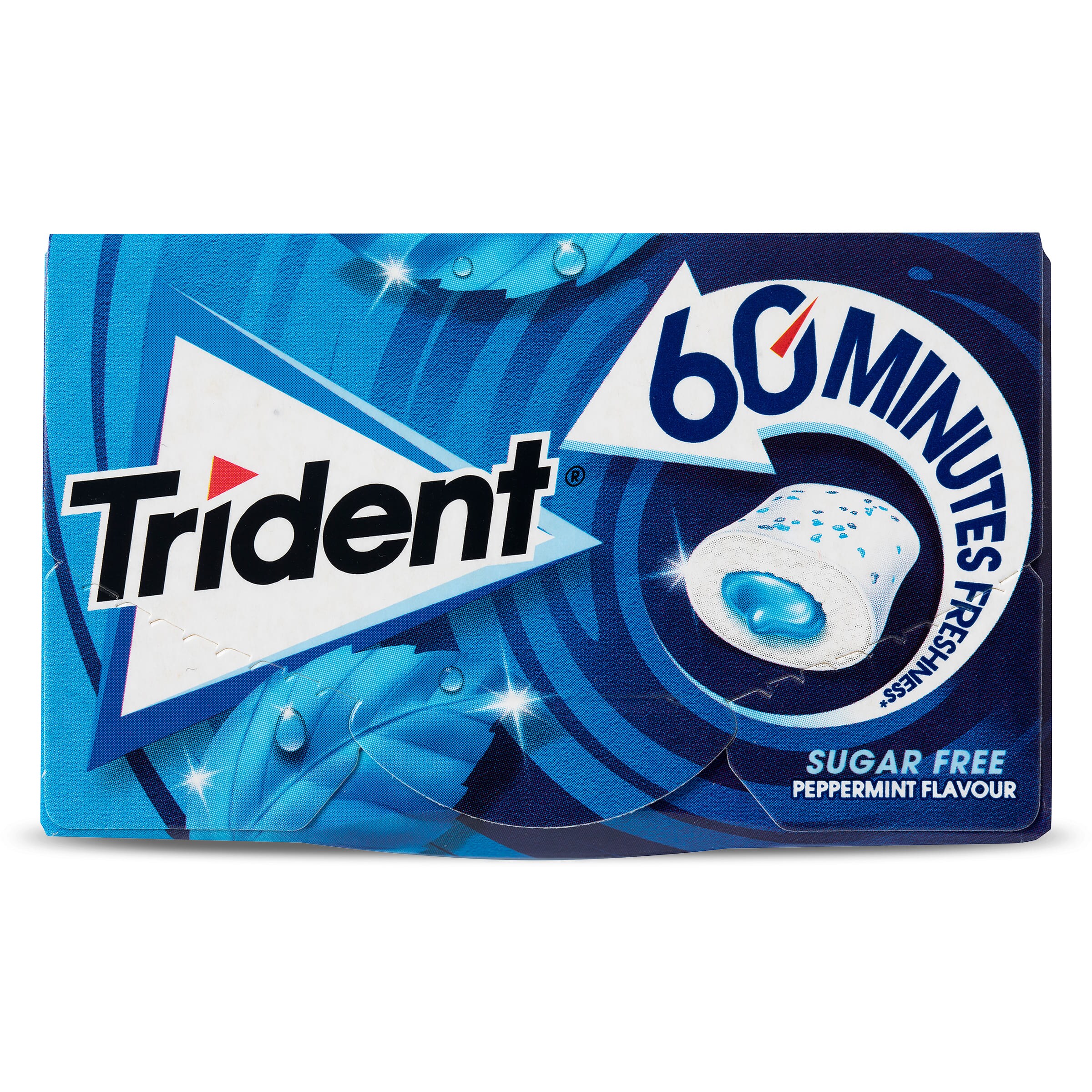 Chicles sabor menta 60 minutos sin azúcar Trident caja 22 g