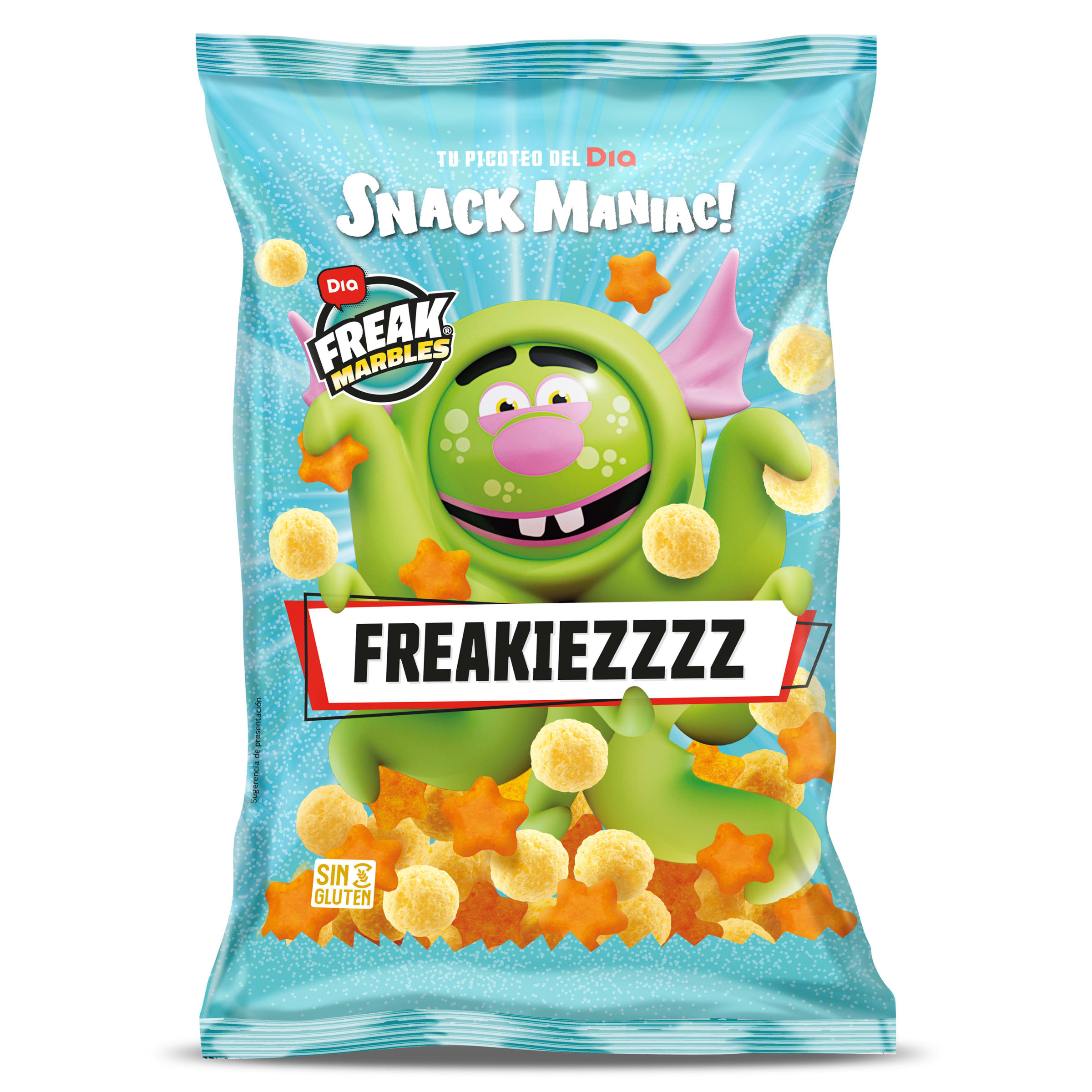 Aperitivos horneados sabor queso y kétchup Snack Maniac de Dia bolsa 150 g