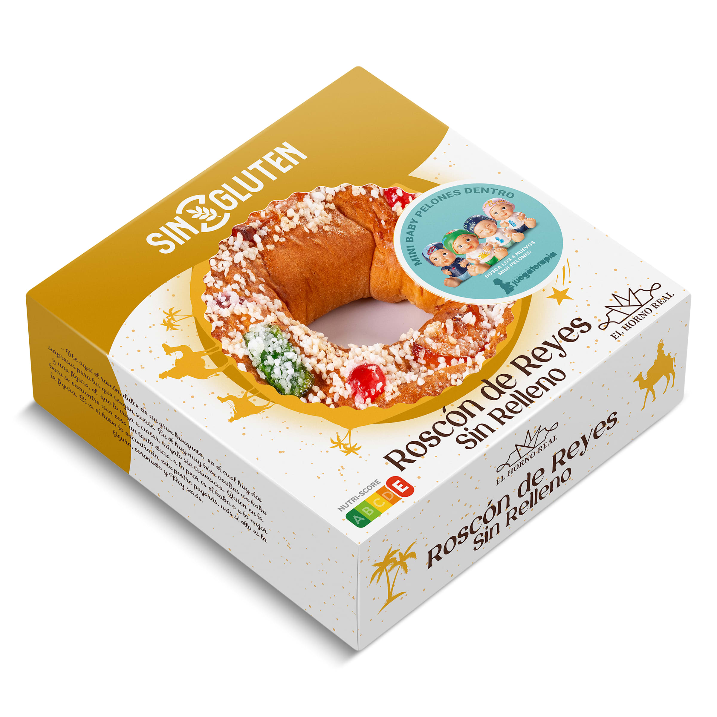 Roscón de Reyes sin relleno sin gluten El horno real caja 350 g