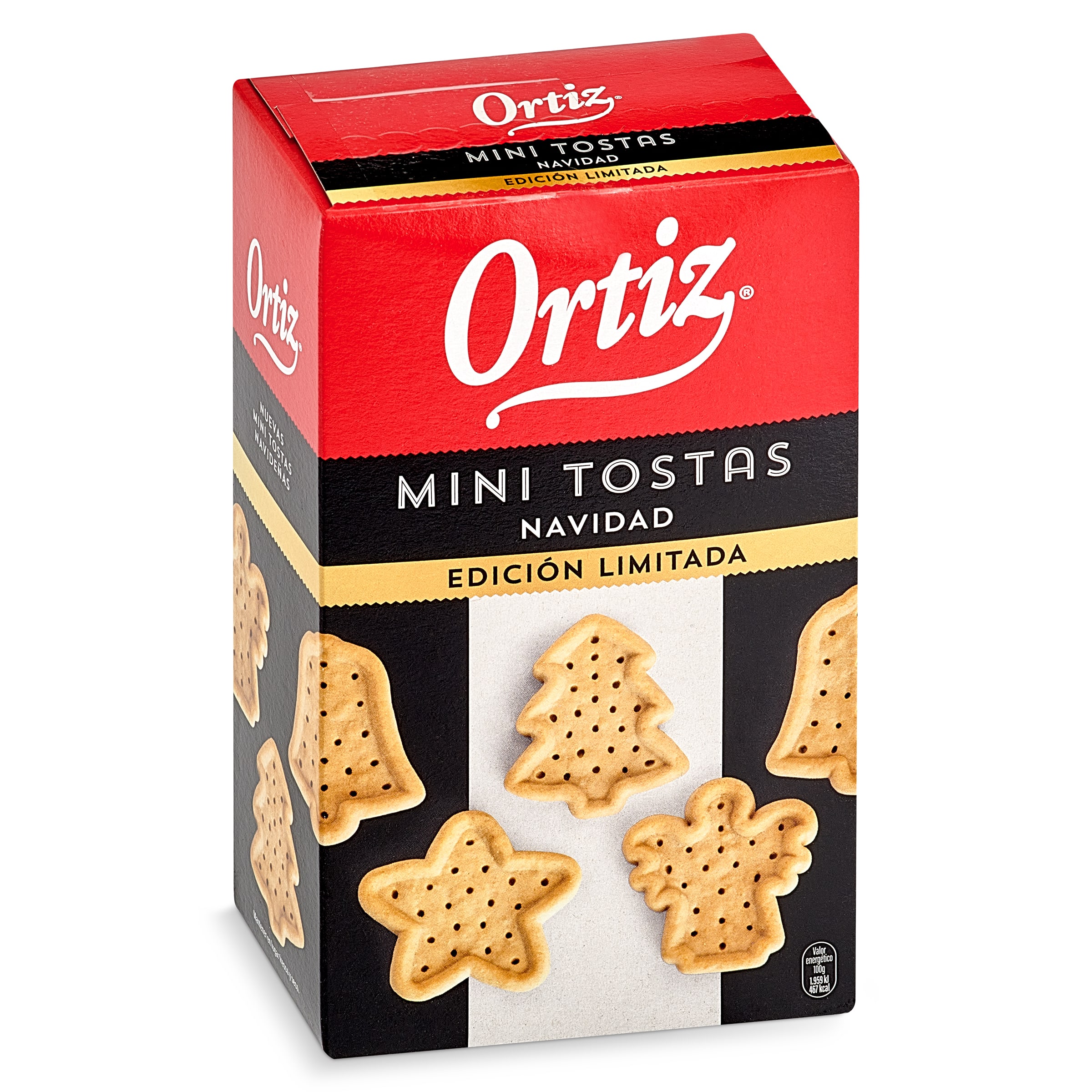 Mini tostadas Navidad Ortiz caja 80 g