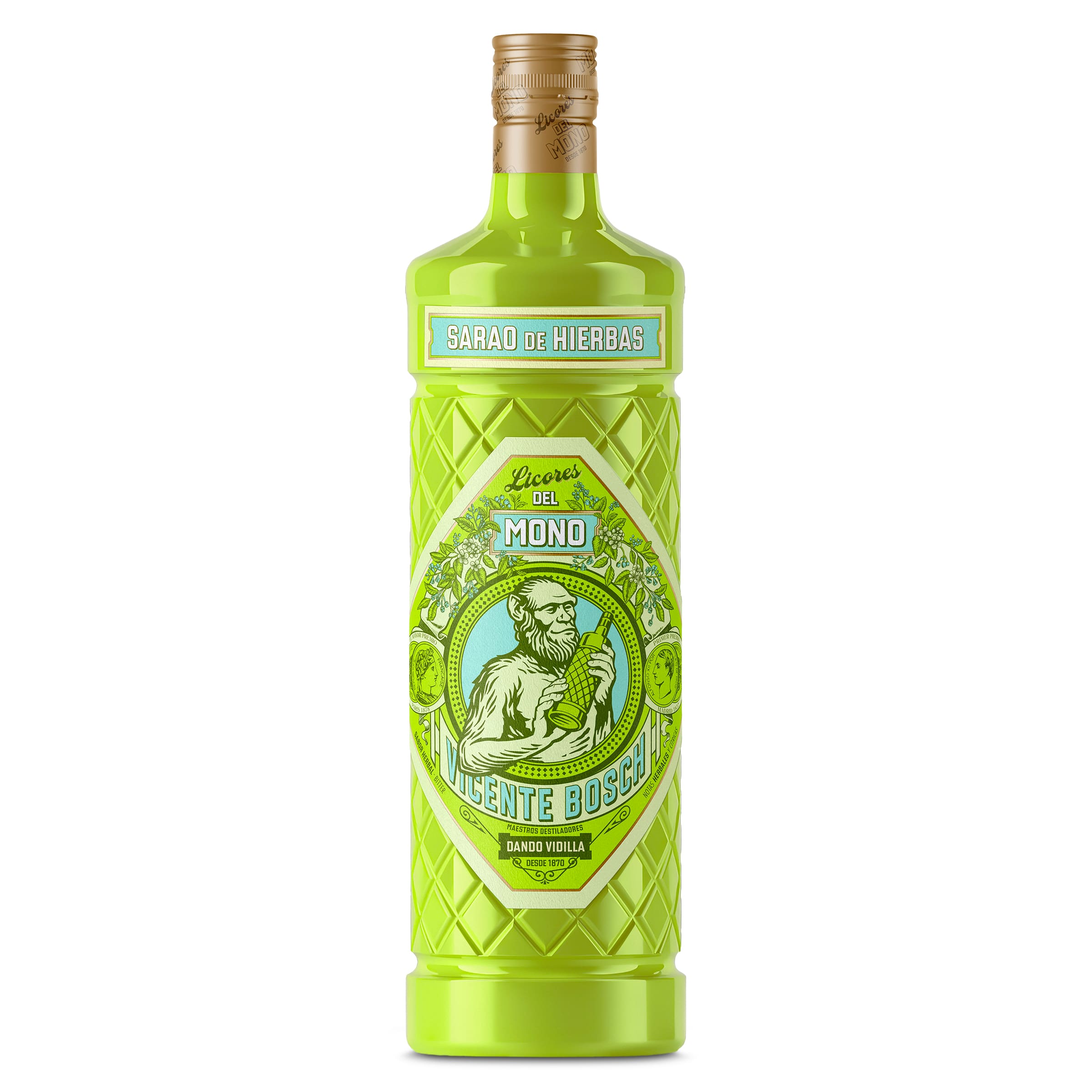 Licor de hierbas Del mono botella 70 cl
