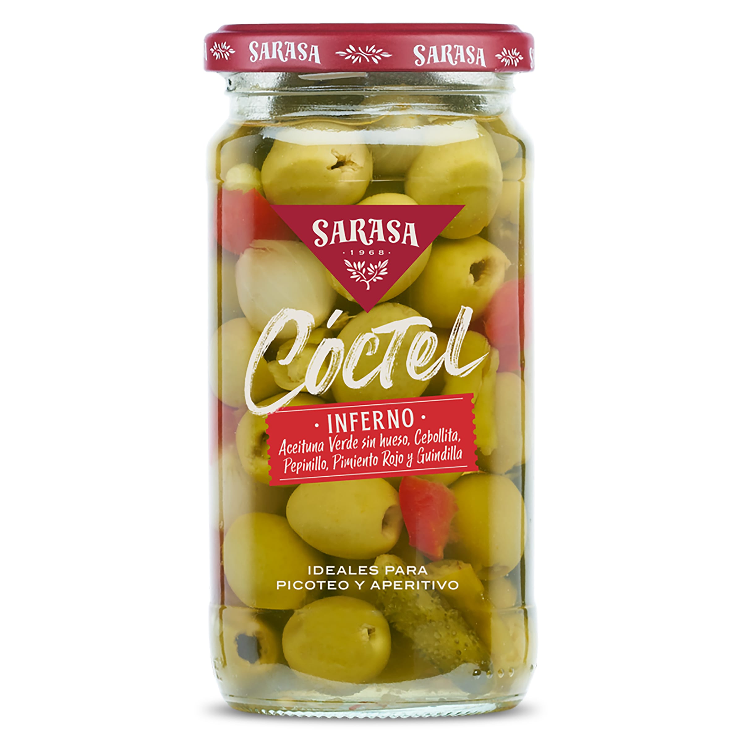 Cóctel de encurtidos inferno Sarasa frasco 180 g