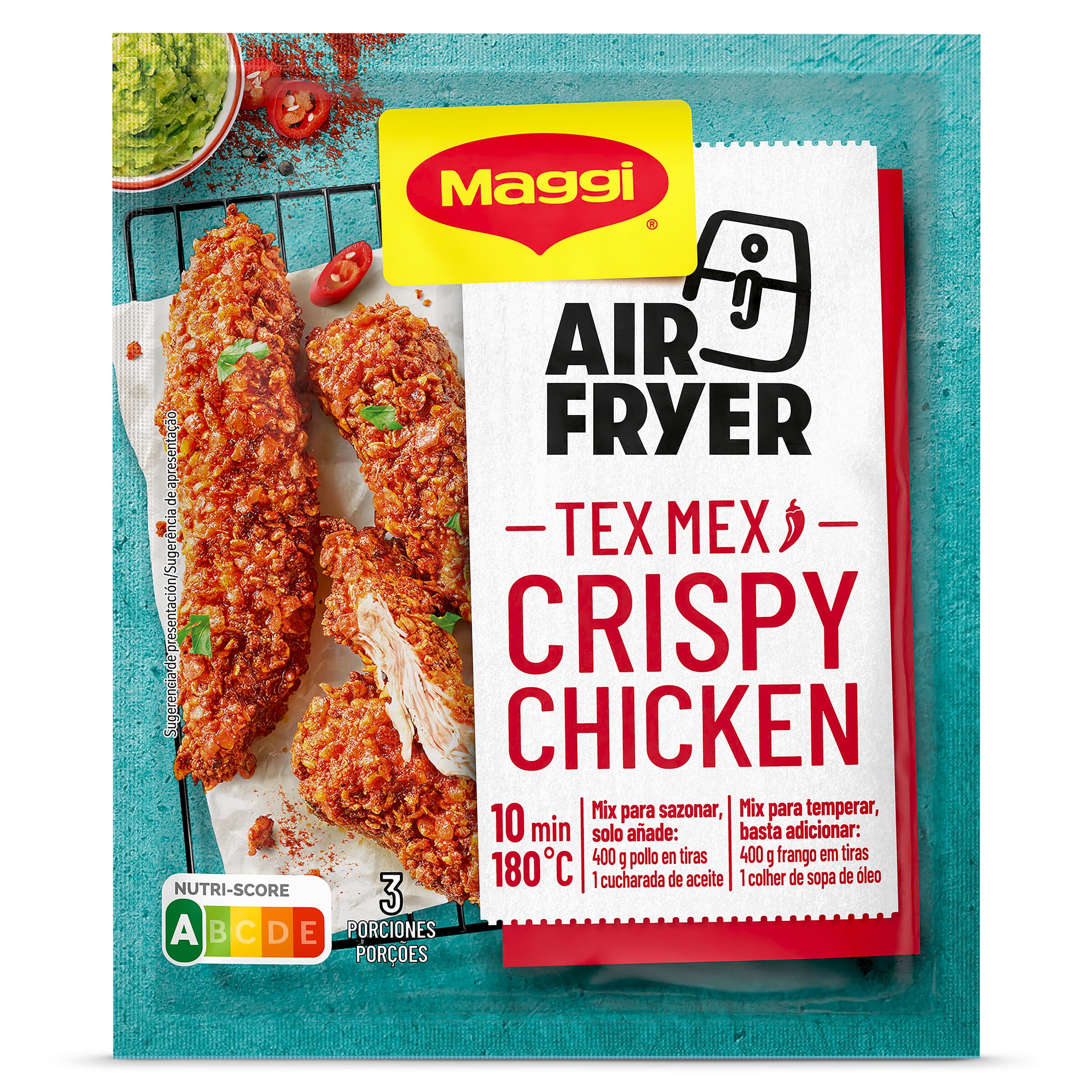 Sazonador para air fryer crispy tex-mex Maggi sobre 66 g