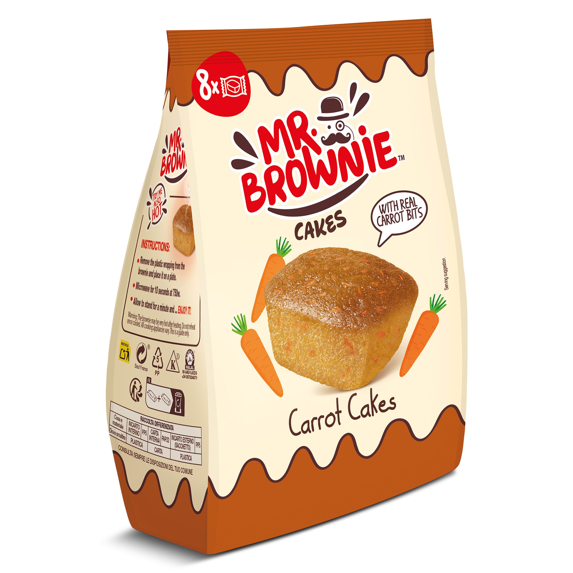 Brownies de zanahoria Mr.brownie bolsa 200 g