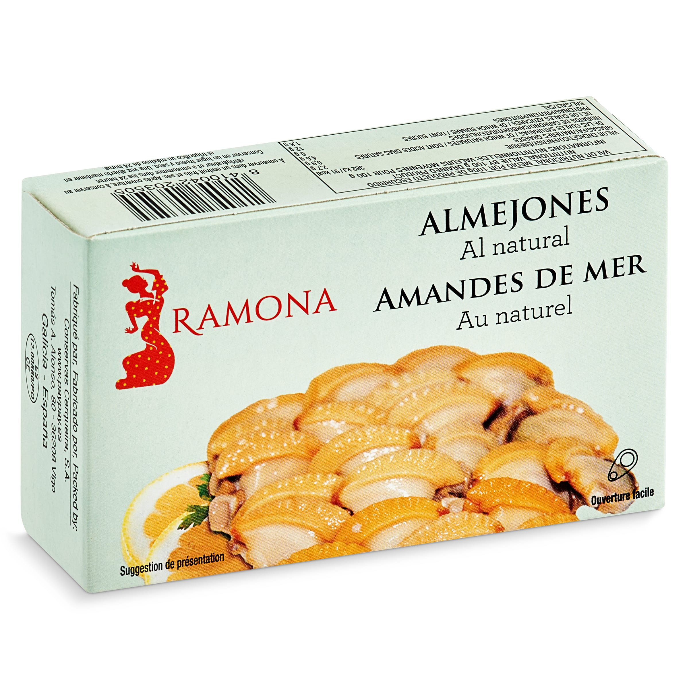Almejones al natural Ramona lata 63 g